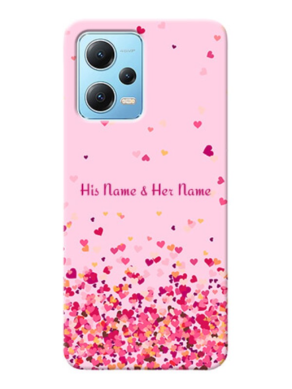 Custom Redmi Note 12 5G Phone Back Covers: Floating Hearts Design