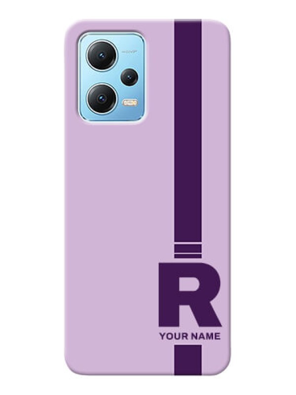 Custom Redmi Note 12 5G Custom Phone Covers: Simple dual tone stripe with name Design