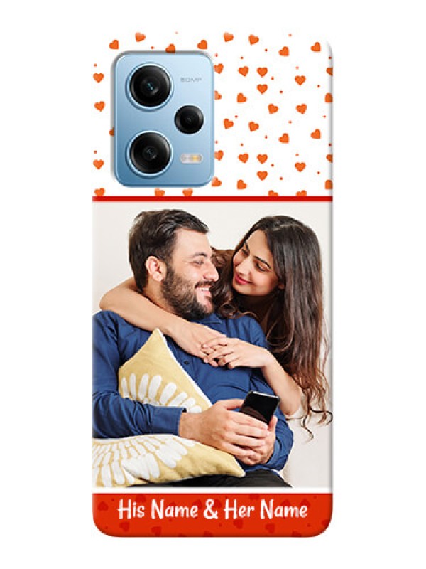 Custom Redmi Note 12 Pro 5G Phone Back Covers: Orange Love Symbol Design