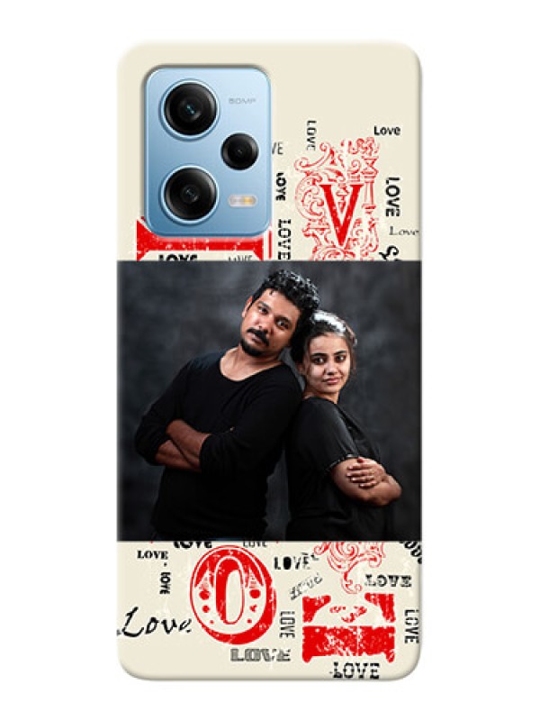 Custom Redmi Note 12 Pro 5G mobile cases online: Trendy Love Design Case
