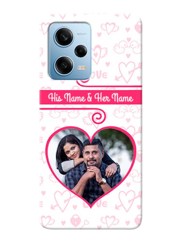 Custom Redmi Note 12 Pro 5G Personalized Phone Cases: Heart Shape Love Design