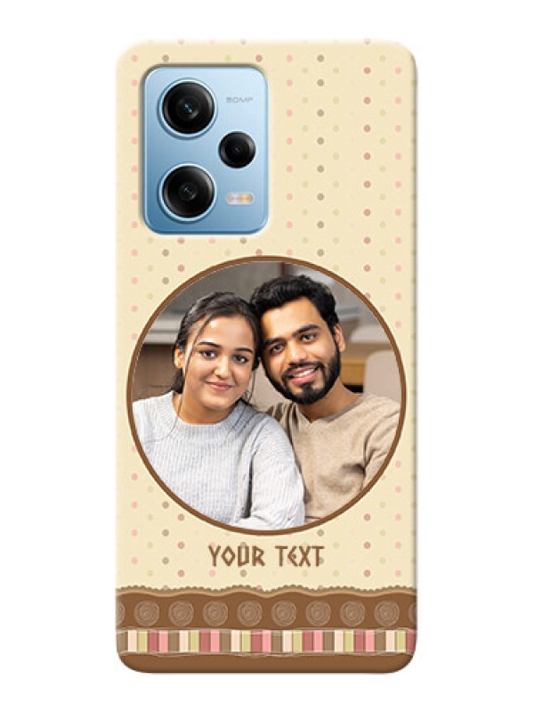 Custom Redmi Note 12 Pro 5G Mobile Cases: Brown Dotted Mobile Case Design