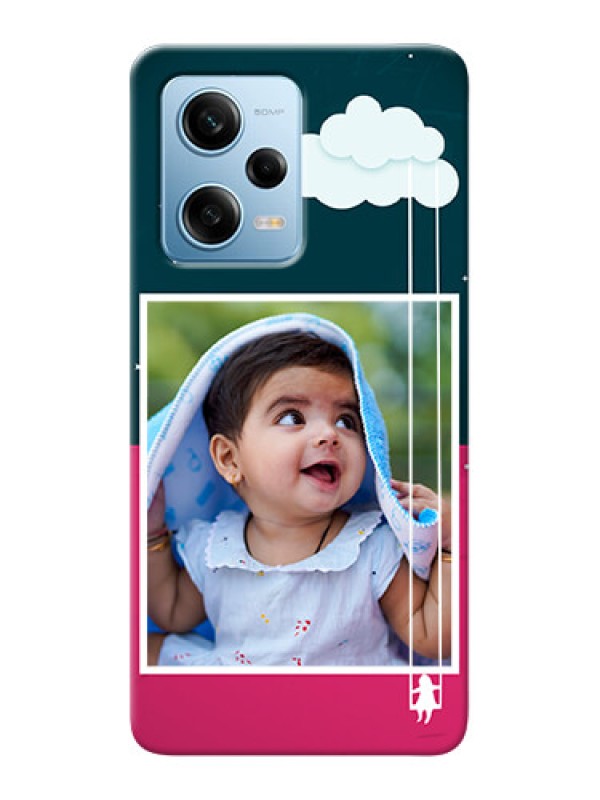 Custom Redmi Note 12 Pro 5G custom phone covers: Cute Girl with Cloud Design