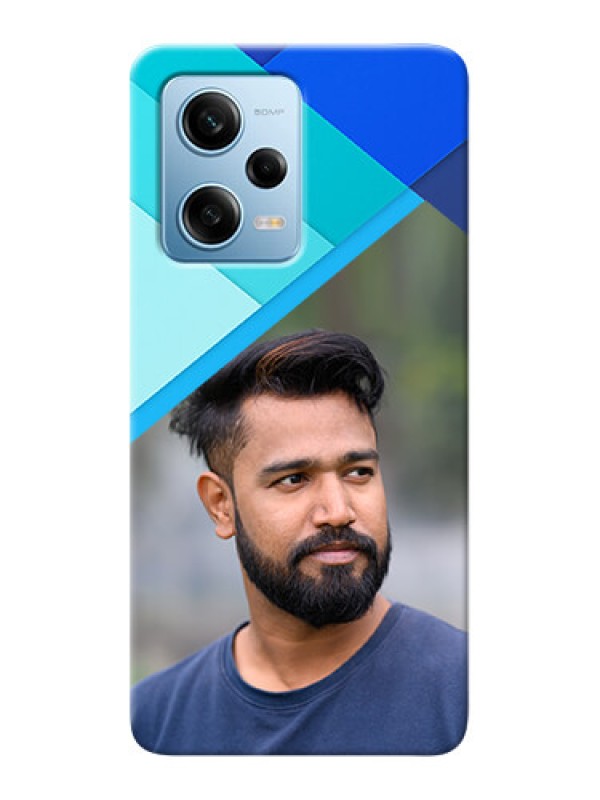 Custom Redmi Note 12 Pro 5G Phone Cases Online: Blue Abstract Cover Design