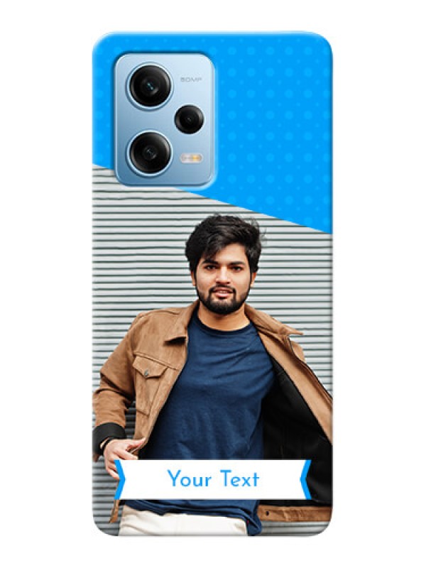 Custom Redmi Note 12 Pro 5G Personalized Mobile Covers: Simple Blue Color Dotted Design