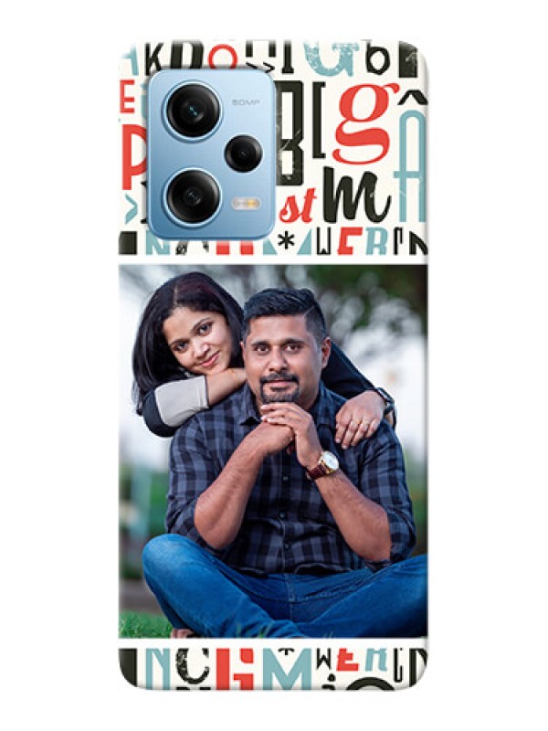 Custom Redmi Note 12 Pro 5G custom mobile phone covers: Alphabet Design