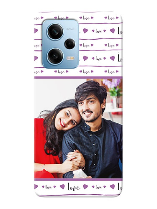 Custom Redmi Note 12 Pro 5G Mobile Back Covers: Couples Heart Design