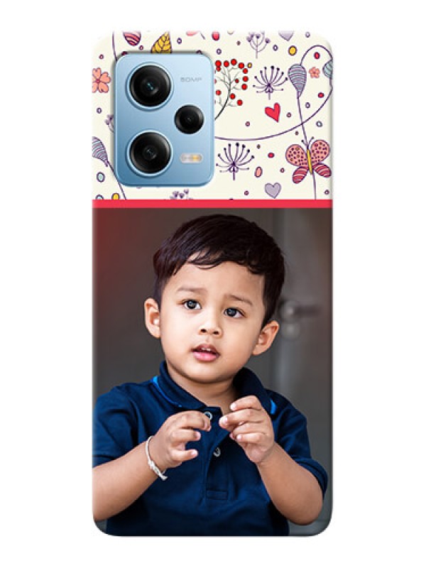 Custom Redmi Note 12 Pro 5G phone back covers: Premium Floral Design