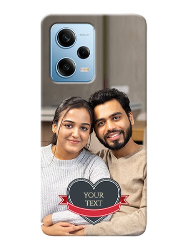 Custom Redmi Note 12 Pro 5G mobile back covers online: Just Married Couple Design