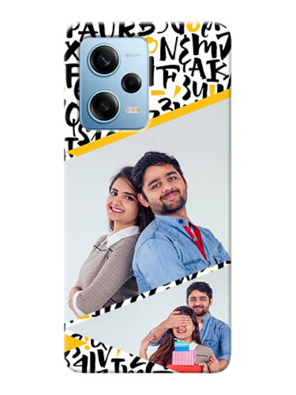 Custom Redmi Note 12 Pro 5G Phone Back Covers: Letters Pattern Design