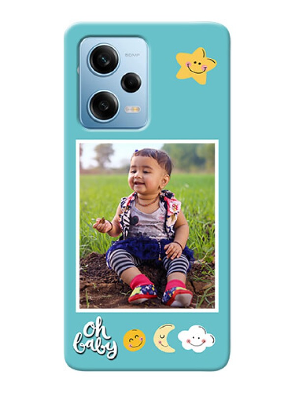 Custom Redmi Note 12 Pro 5G Personalised Phone Cases: Smiley Kids Stars Design