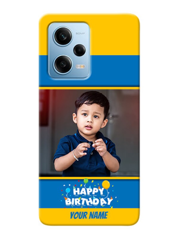 Custom Redmi Note 12 Pro 5G Mobile Back Covers Online: Birthday Wishes Design