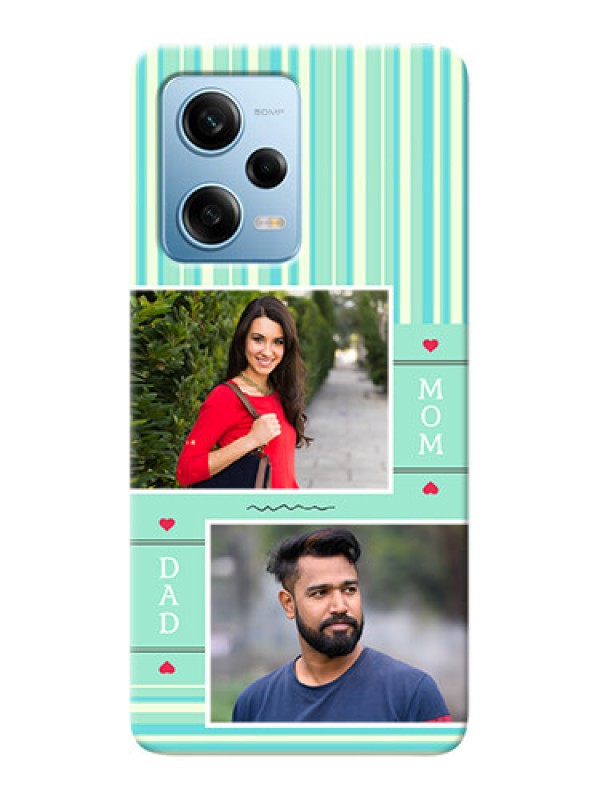 Custom Redmi Note 12 Pro 5G custom mobile phone covers: Mom & Dad Pic Design