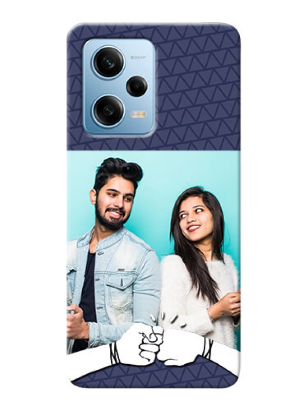 Custom Redmi Note 12 Pro 5G Mobile Covers Online with Best Friends Design 