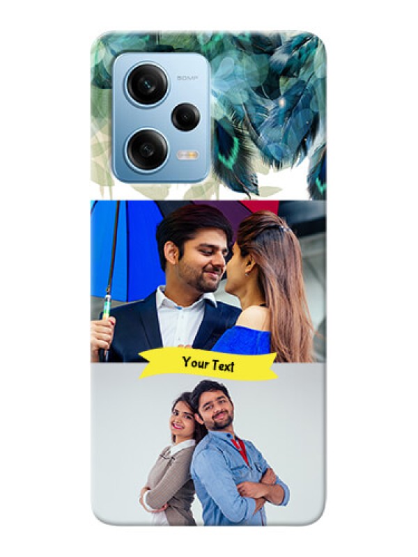 Custom Redmi Note 12 Pro 5G Phone Cases: Image with Boho Peacock Feather Design