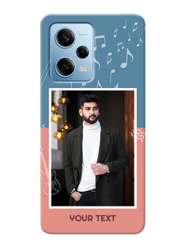 Custom Redmi Note 12 Pro 5G Phone Back Covers with Color Musical Note Design
