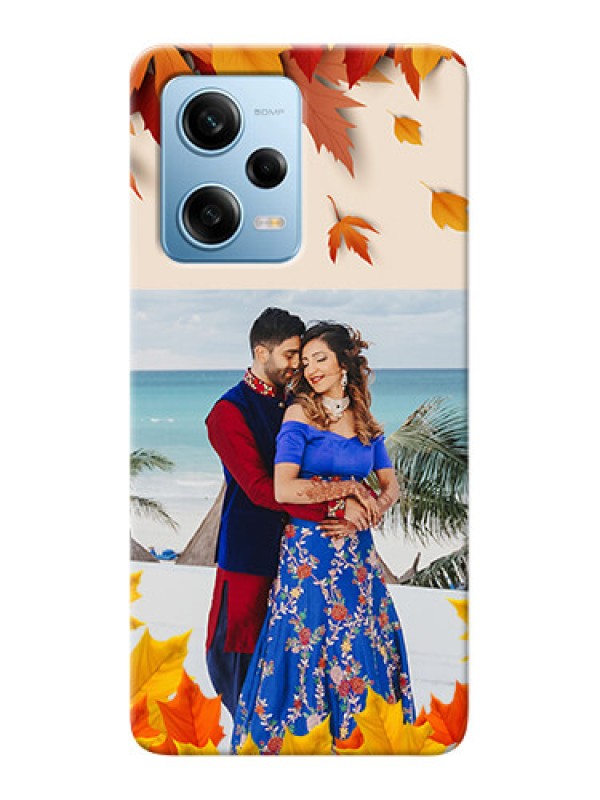 Custom Redmi Note 12 Pro 5G Mobile Phone Cases: Autumn Maple Leaves Design