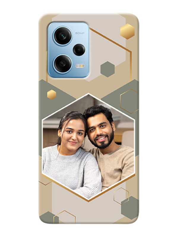 Custom Redmi Note 12 Pro 5G Phone Back Covers: Stylish Hexagon Pattern Design