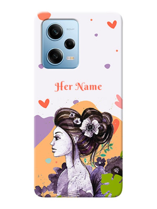 Custom Redmi Note 12 Pro 5G Custom Mobile Case with Woman And Nature Design