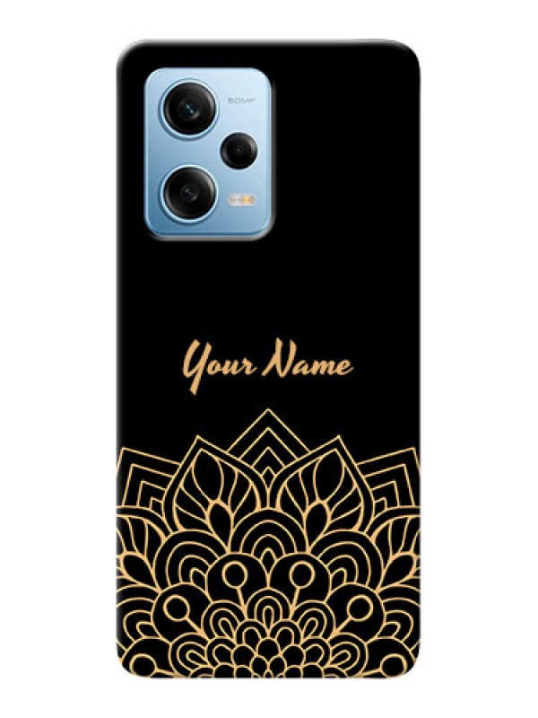 Custom Redmi Note 12 Pro 5G Back Covers: Golden mandala Design