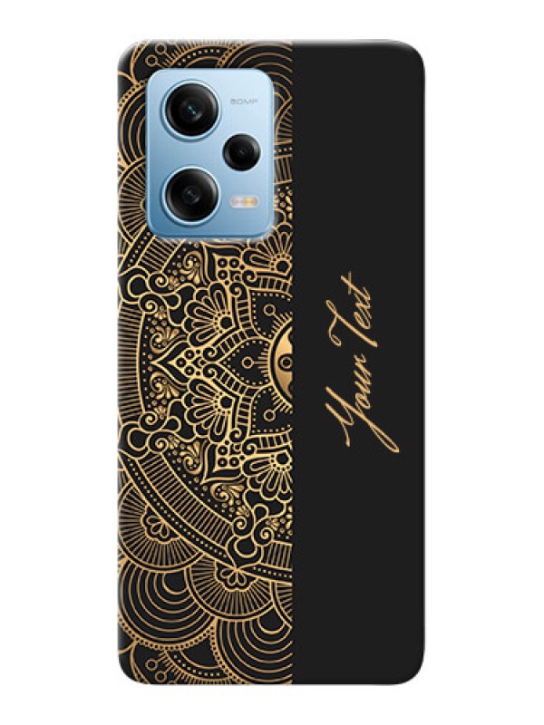 Custom Redmi Note 12 Pro 5G Back Covers: Mandala art with custom text Design