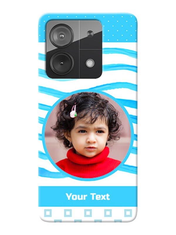 Custom Redmi Note 13 5G phone back covers: Simple Blue Case Design