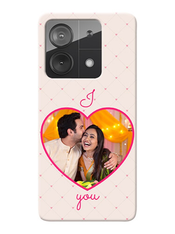 Custom Redmi Note 13 5G Personalized Mobile Covers: Heart Shape Design