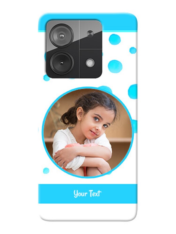 Custom Redmi Note 13 5G Custom Phone Covers: Blue Bubbles Pattern Design