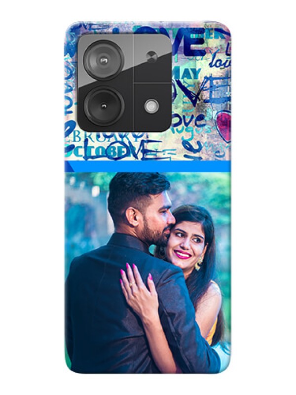 Custom Redmi Note 13 5G Mobile Covers Online: Colorful Love Design