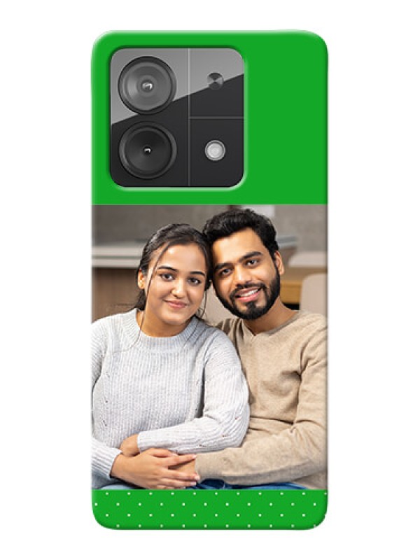 Custom Redmi Note 13 5G Personalised mobile covers: Green Pattern Design