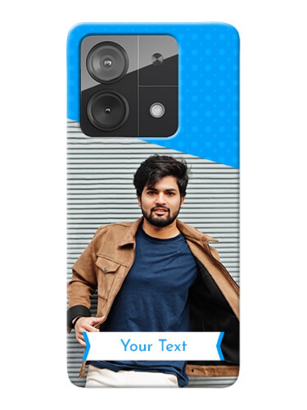 Custom Redmi Note 13 5G Personalized Mobile Covers: Simple Blue Color Dotted Design