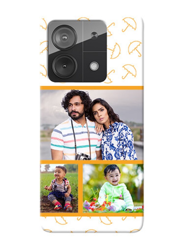 Custom Redmi Note 13 5G Personalised Phone Cases: Yellow Pattern Design