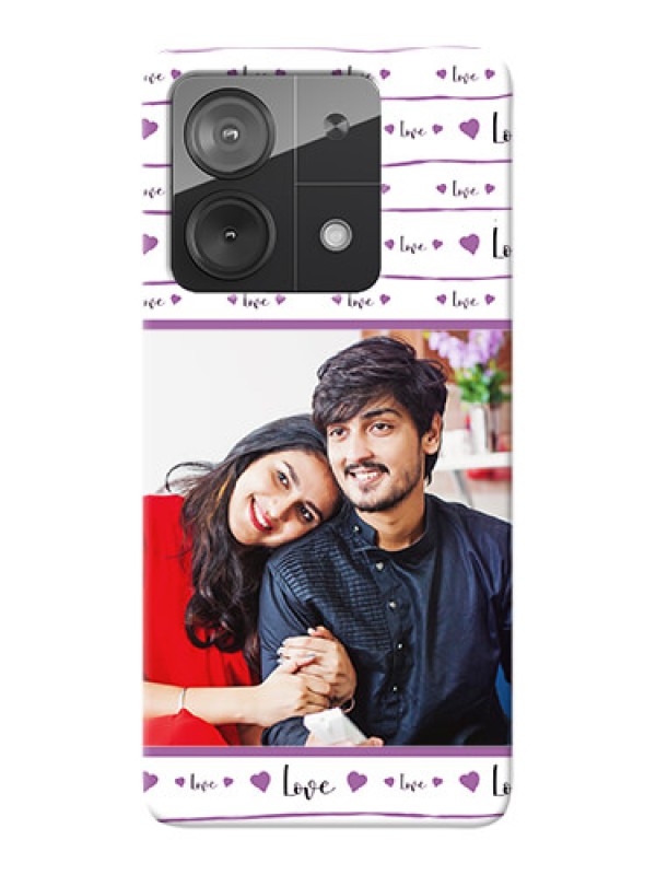Custom Redmi Note 13 5G Mobile Back Covers: Couples Heart Design