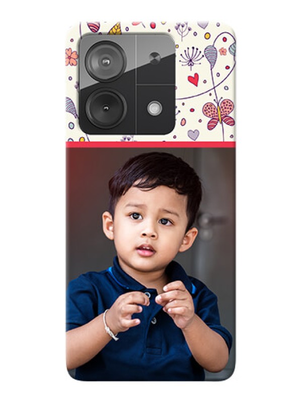 Custom Redmi Note 13 5G phone back covers: Premium Floral Design