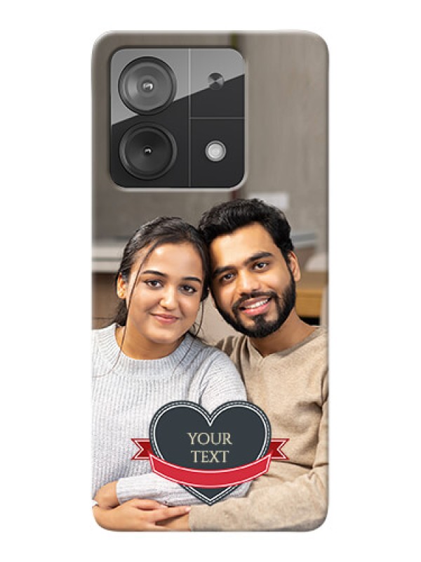 Custom Redmi Note 13 5G mobile back covers online: Just Married Couple Design