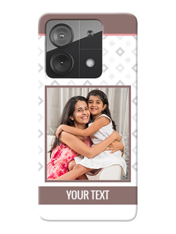 Custom Redmi Note 13 5G custom back covers: Simple Diamond Design