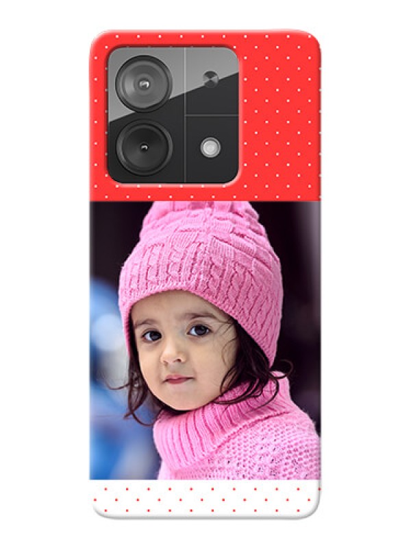 Custom Redmi Note 13 5G personalised phone covers: Red Pattern Design