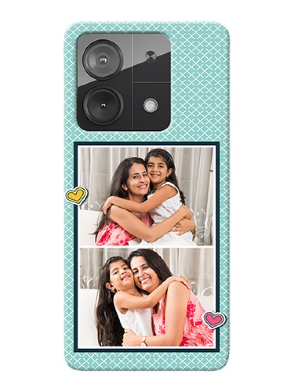 Custom Redmi Note 13 5G Custom Phone Cases: 2 Image Holder with Pattern Design