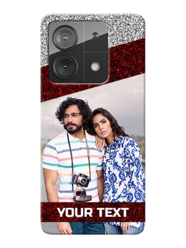 Custom Redmi Note 13 5G Mobile Cases: Image Holder with Glitter Strip Design
