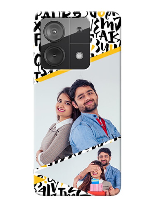 Custom Redmi Note 13 5G Phone Back Covers: Letters Pattern Design