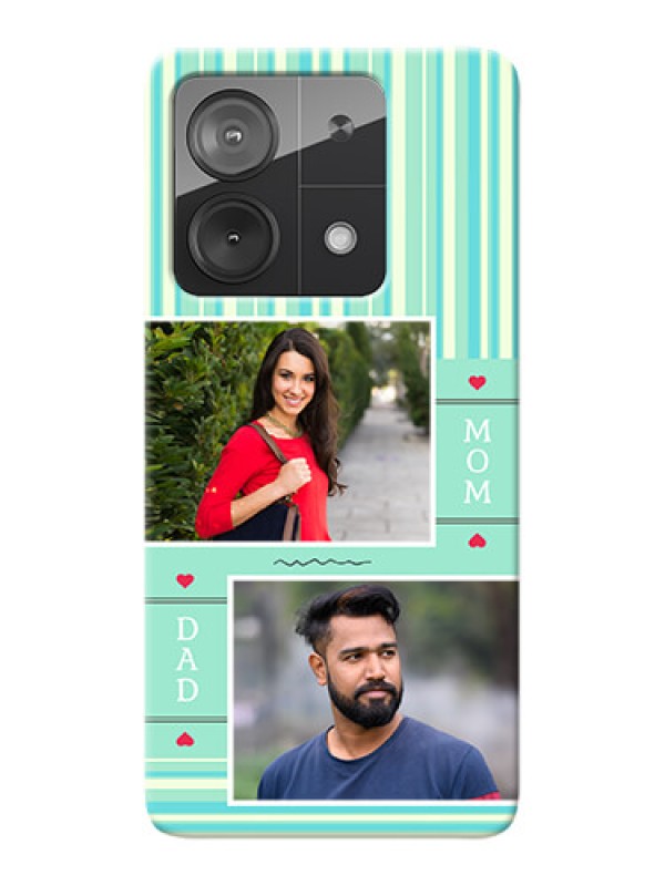Custom Redmi Note 13 5G custom mobile phone covers: Mom & Dad Pic Design