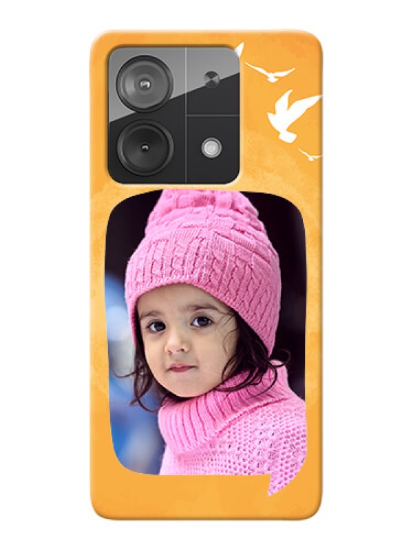 Custom Redmi Note 13 5G Phone Covers: Water Color Design with Bird Icons