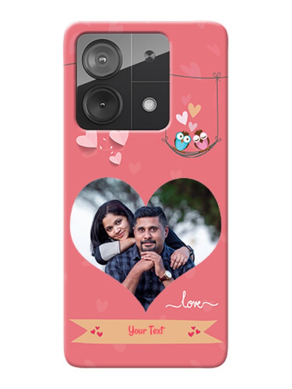 Custom Redmi Note 13 5G custom phone covers: Peach Color Love Design