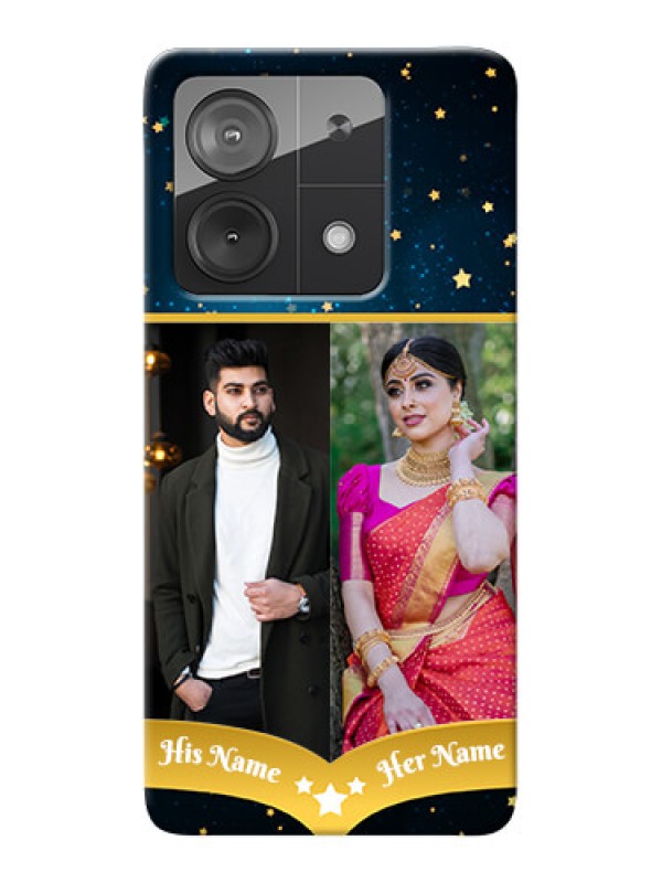 Custom Redmi Note 13 5G Mobile Covers Online: Galaxy Stars Backdrop Design