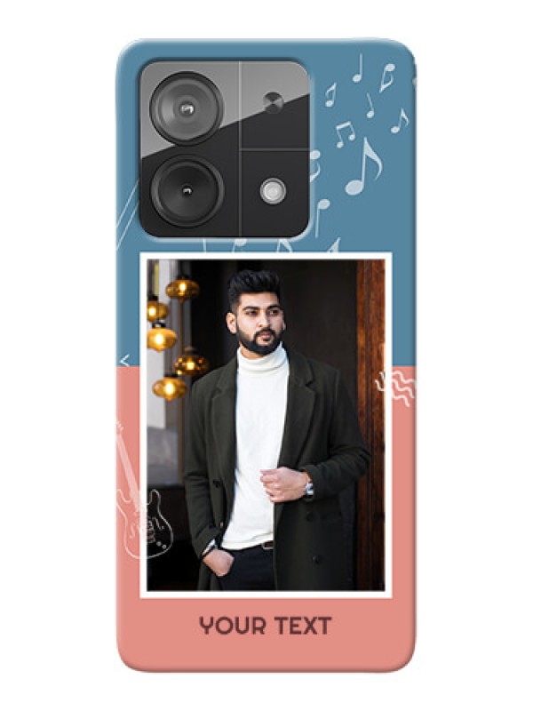 Custom Redmi Note 13 5G Phone Back Covers with Color Musical Note Design