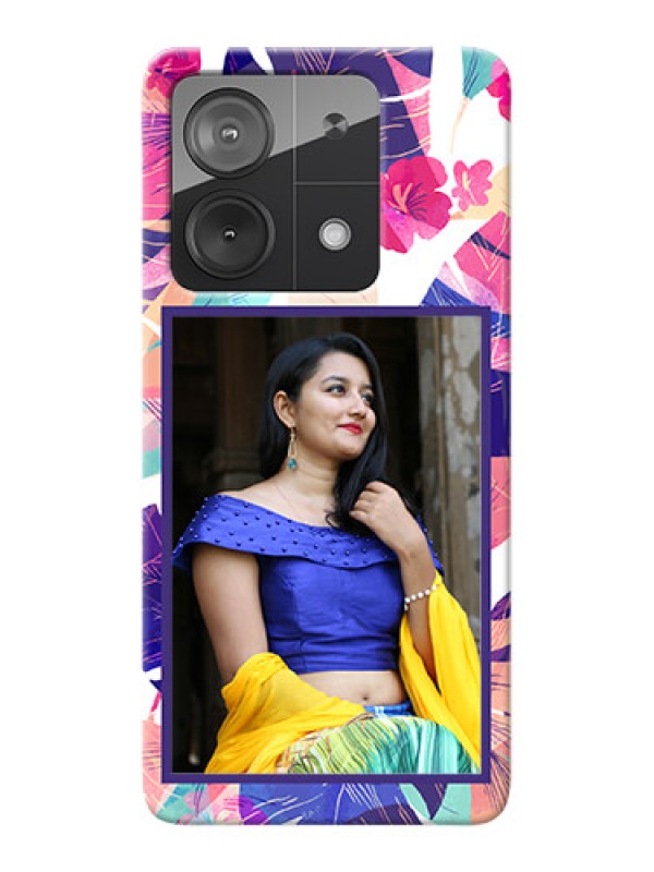 Custom Redmi Note 13 5G Personalised Phone Cases: Abstract Floral Design