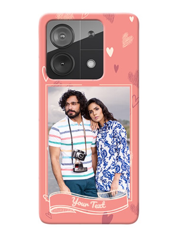 Custom Redmi Note 13 5G custom mobile phone cases: love doodle art Design