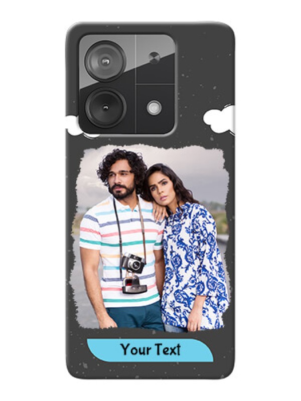 Custom Redmi Note 13 5G Mobile Back Covers: splashes with love doodles Design