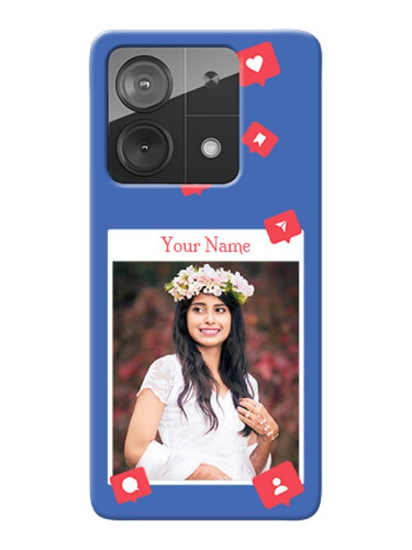 Custom Redmi Note 13 5G Custom Phone Case with Like Share And Comment Design