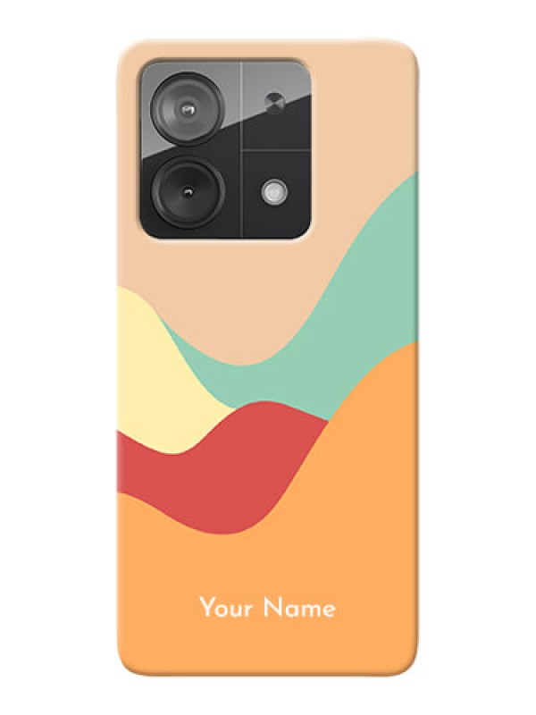 Custom Redmi Note 13 5G Personalized Phone Case with Ocean Waves Multiwithcolour Design